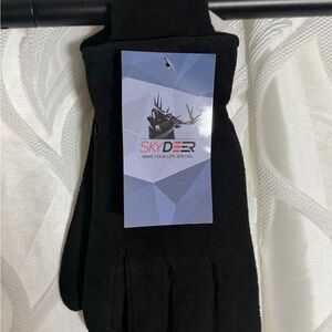 Sky Black Kids Winter Gloves with Soft Fleece